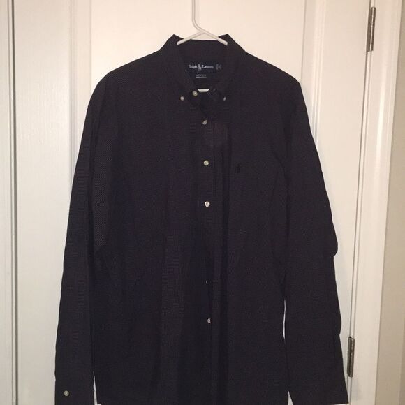 Blue Check Yarmouth Pony Polo Ralph Lauren shirt L - Picture 1 of 3